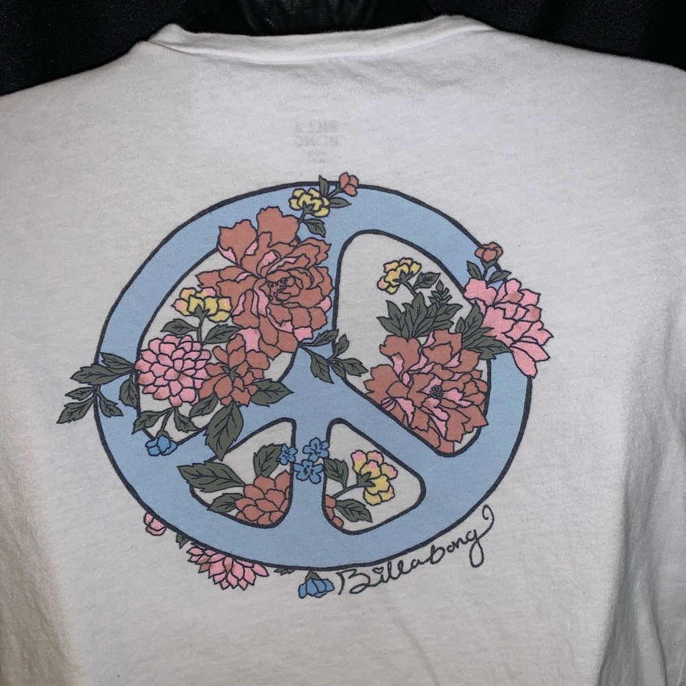 Women's S White Billabong Floral Crop Top